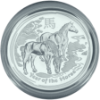 Picture of 2014 Australian 1oz Silver Year of the Horse Lunar Series II High Relief Proof Coin in Presentation Sleeve