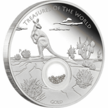 Picture of 2014 Australian 1oz Silver Treasures of The World Australia Locket Proof Coin in Presentation Box