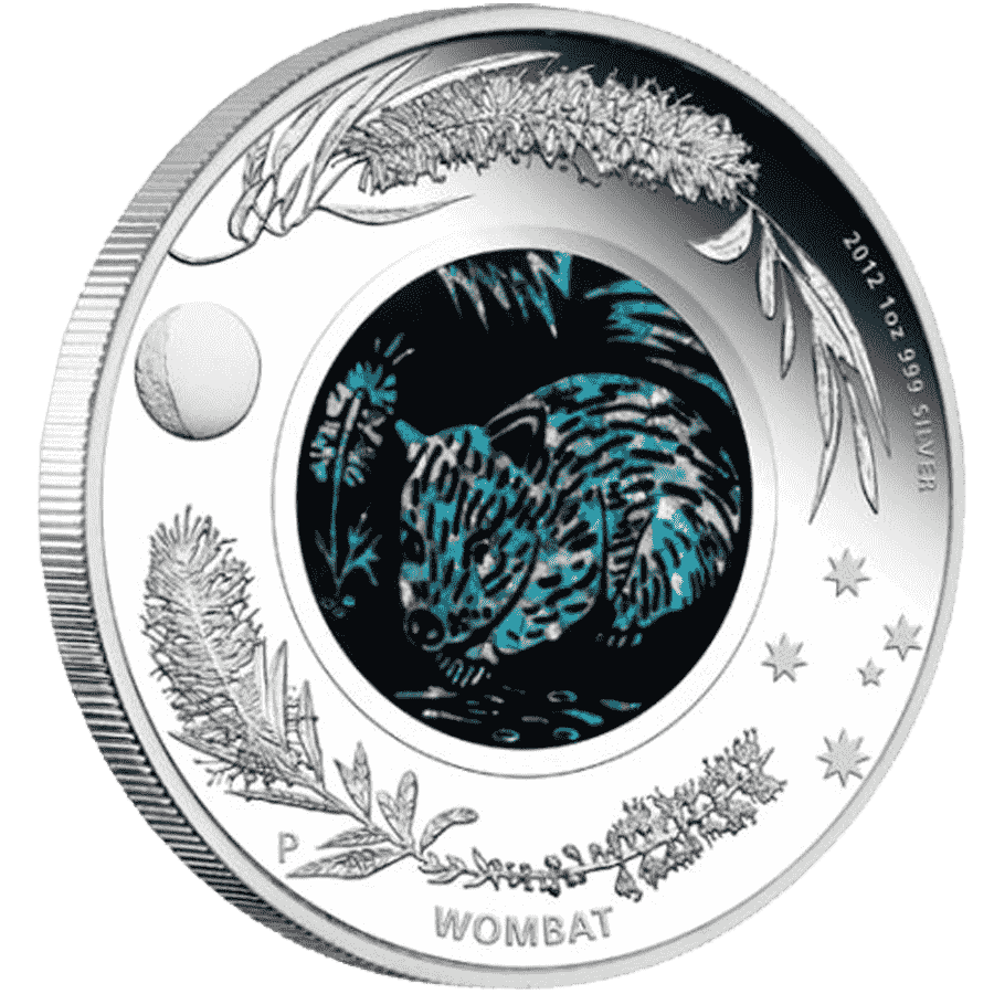 Picture of 2012 1oz Opal Series Wombat Silver Proof Coin