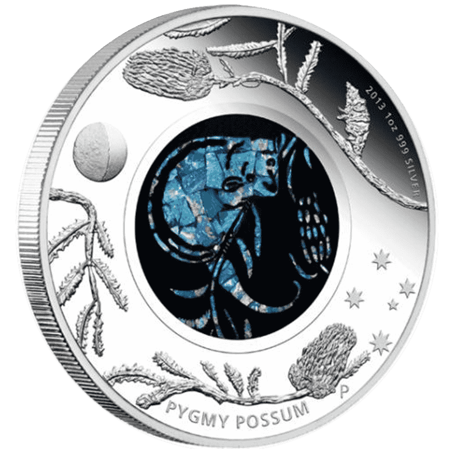 Picture of 2013 1oz Opal Series Possum Silver Proof Coin
