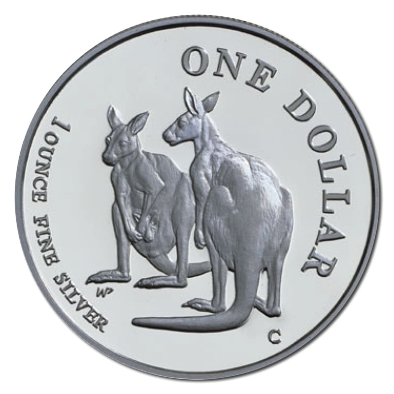 Picture of 1999 Australian 1oz Silver $1 Kangaroo Proof Coin in Presentation Box