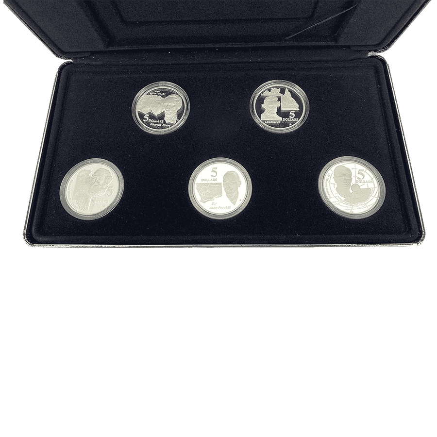 Picture of 1994 Australian Masterpieces in Silver The Explorers Silver 5 Coin Proof Set 2of2