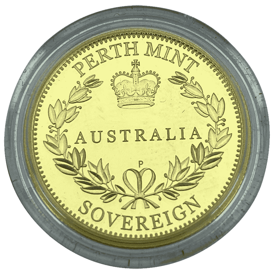 Picture of 2013 Australian 7.98g Gold Sovereign Proof Coin in Wooden Box