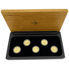 Picture of 2006 Australian 1/10th oz Gold Discover Australia 5 Proof Coin Set in Wooden Box