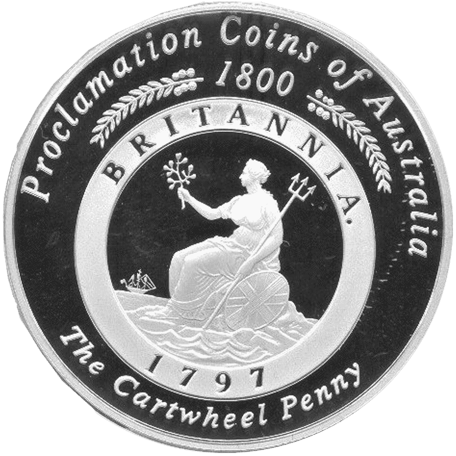 Picture of 2000 Australian 1oz Silver Proclamation The Cartwheel Penny Proof Coin in Presentation Box