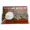 Picture of 1993 Australian 1oz Silver $1 Kangaroo Uncirculated Coin in Presentation Sleeve
