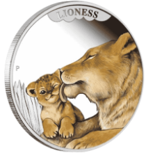 Picture of 2014 Australian 1/2oz Silver Mother's Love Lioness Proof Coin in Presentation Box