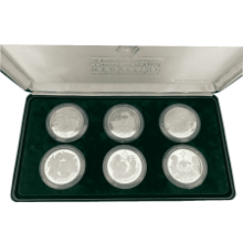 Picture of 1988 Australian Silver Bicentennial 1788-1988 Commemorative Medallion Series 6 Proof Coin Set in Presentation Box
