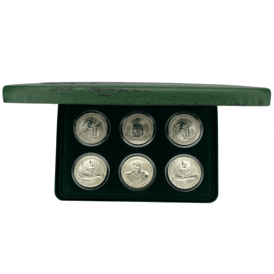 Picture of 1994-1996 Australian Silver Olympic Heritage Series Uncirculated 6 Coin Set in Presentation Box