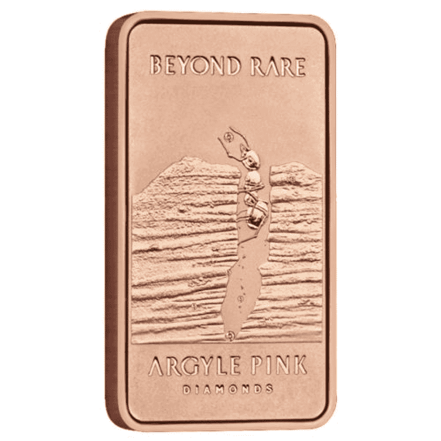 Picture of 2014 Australian 1oz Gold 22ct Argyle Pink Diamond Ingot Proof Bar in Presentation Box