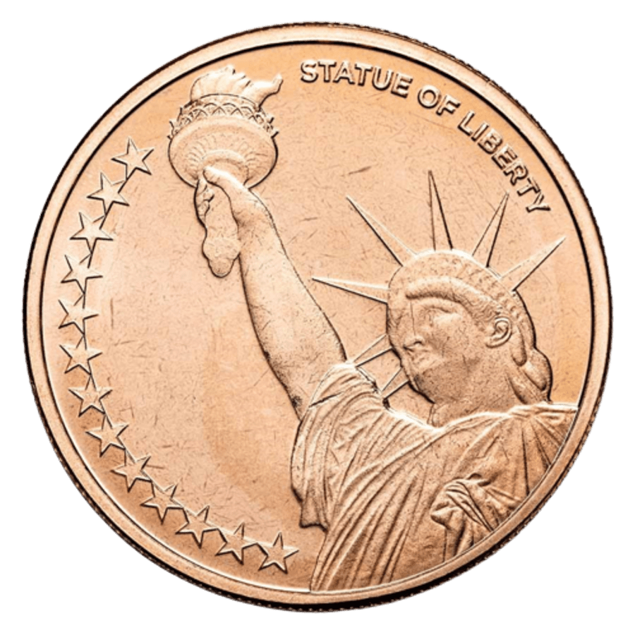 Picture of 1oz Copper Round Statue of Liberty