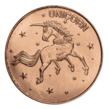 Picture of 1oz Unicorn Copper Round