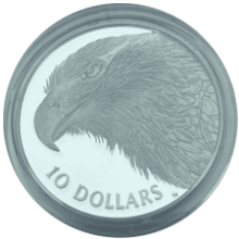 Picture of 1994 Australian 20g Silver $10 Piedfort Series Birds of Australia Wedge-Tailed Eagle in Presentation Sleeve