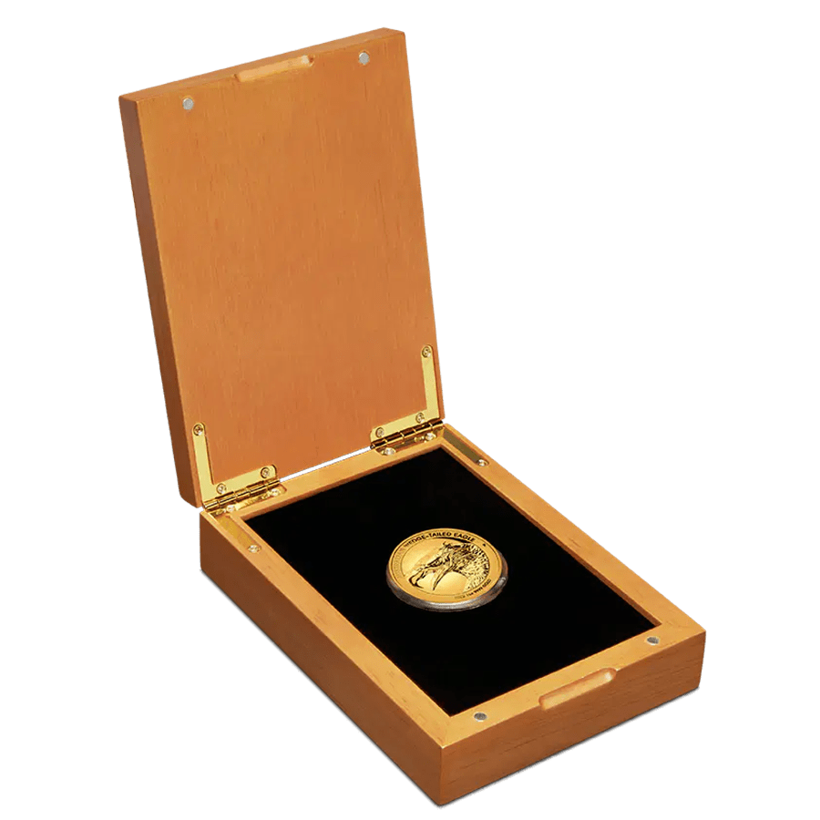 Picture of 2022 1oz Australian Wedge-Tailed Eagle Gold Proof Ultra High Relief Coin in presentation box