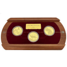Picture of 2006 Australian Gold $200 Rare Bird Collection 3 Proof Coin set in Wooden Box