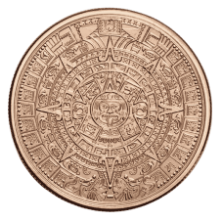 Picture of 1oz Aztec Calendar and Pyramid Copper Round