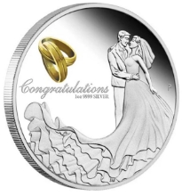 Picture of 2023 1oz Australian Congratulations on Your Wedding Silver Coin in Presentation Box