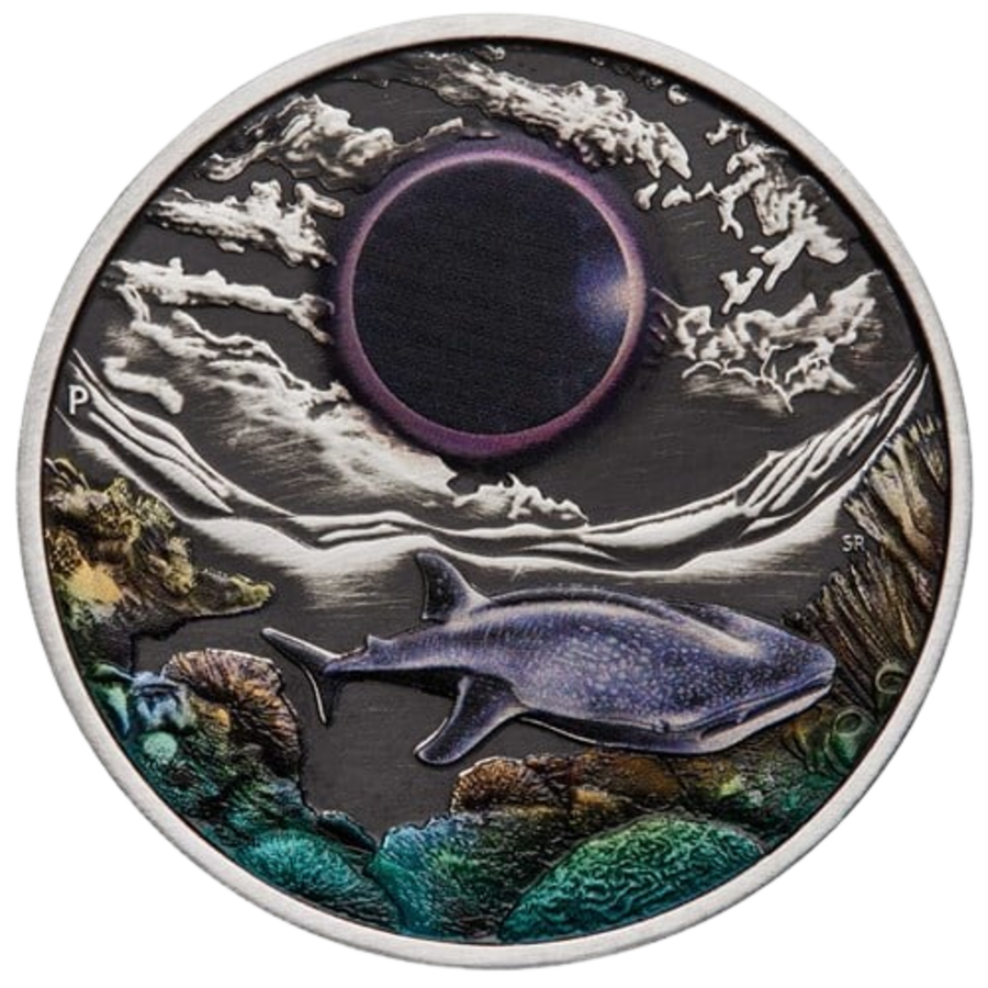 Picture of 2023 2oz Ningaloo Solar Eclipse Antique Coloured Silver Coin