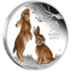 Picture of 2023 1oz Lunar Series III Year Of The Rabbit Proof Coloured Silver Coin in box
