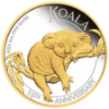Picture of 2022 3oz Australian Koala 15th Anniversary Silver Proof Gilded Coin in Presentation box