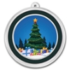 Picture of 1oz Christmas Tree Silver Colourised Round 