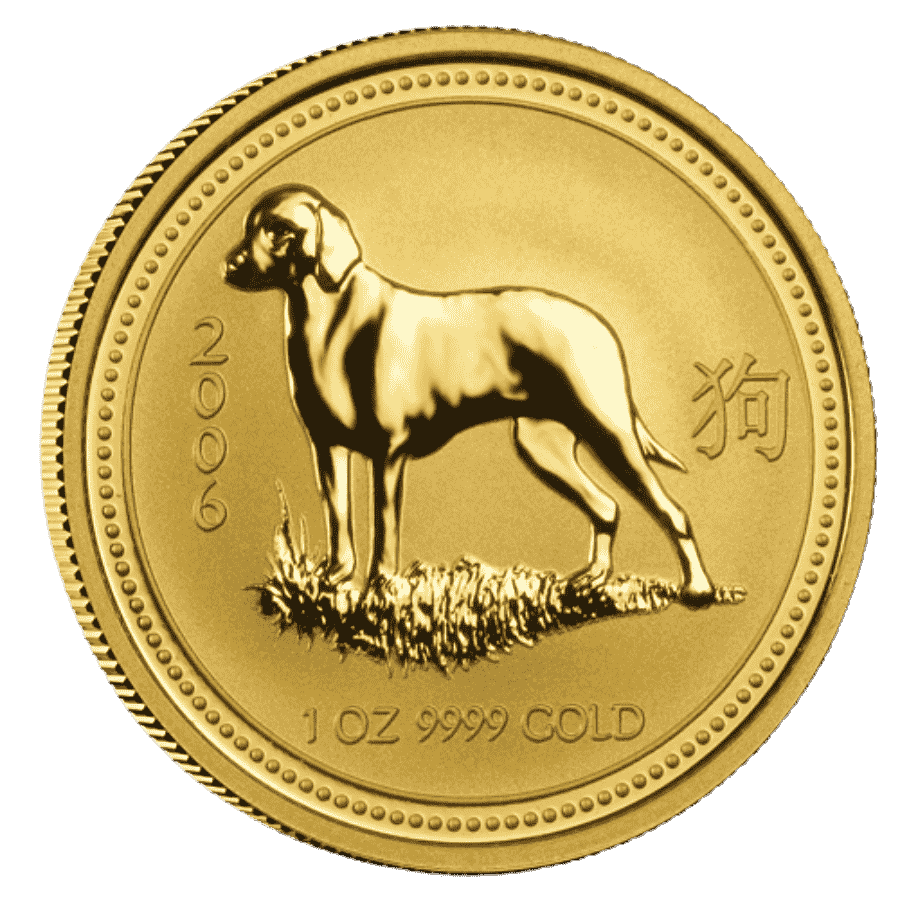 Picture of 2006 1oz Lunar Year of the Dog Gold Coin