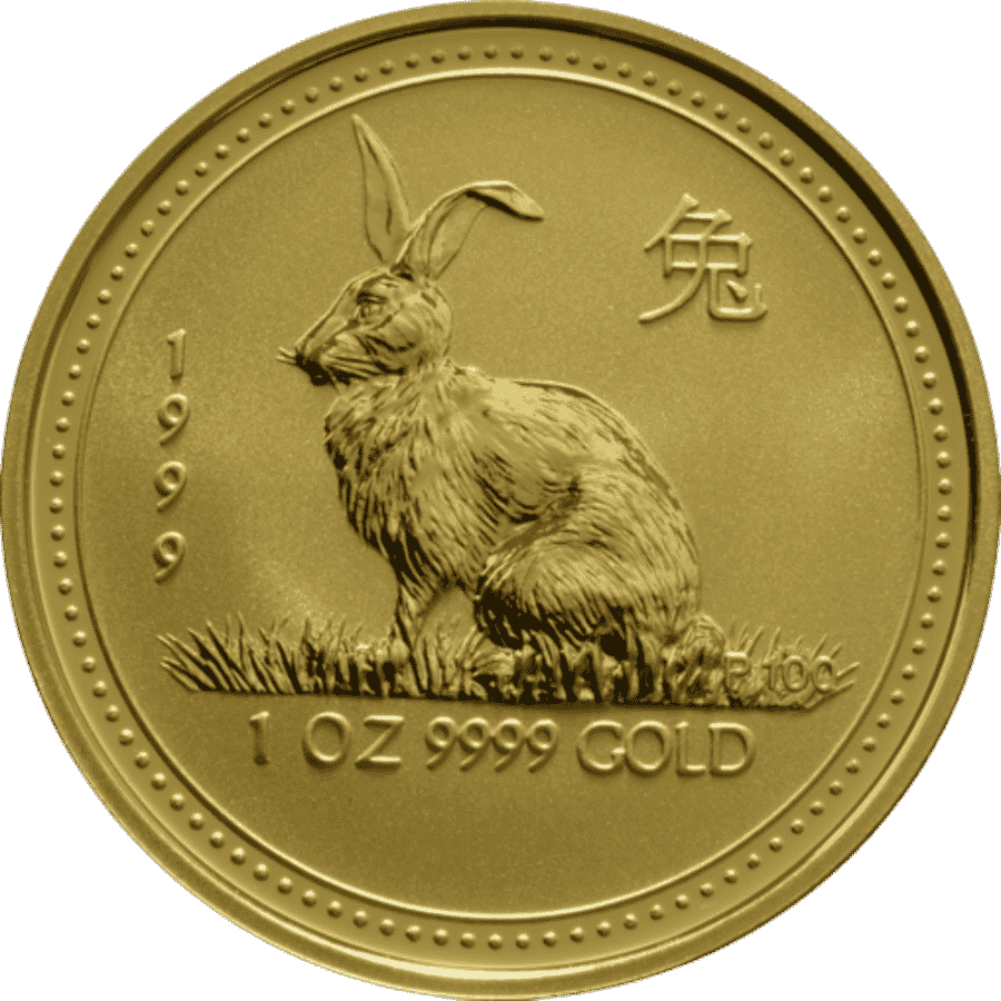 Picture of 1999 1oz Lunar Year of the Rabbit Gold Coin