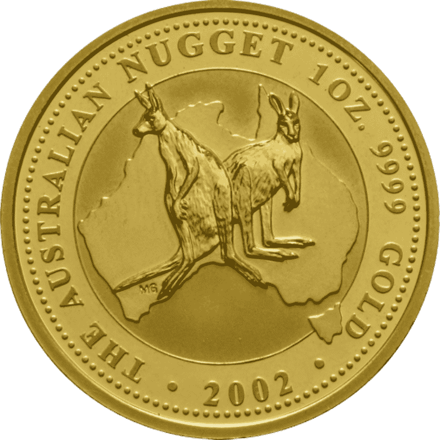 Picture of 2002 1oz Kangaroo Nugget Gold Coin
