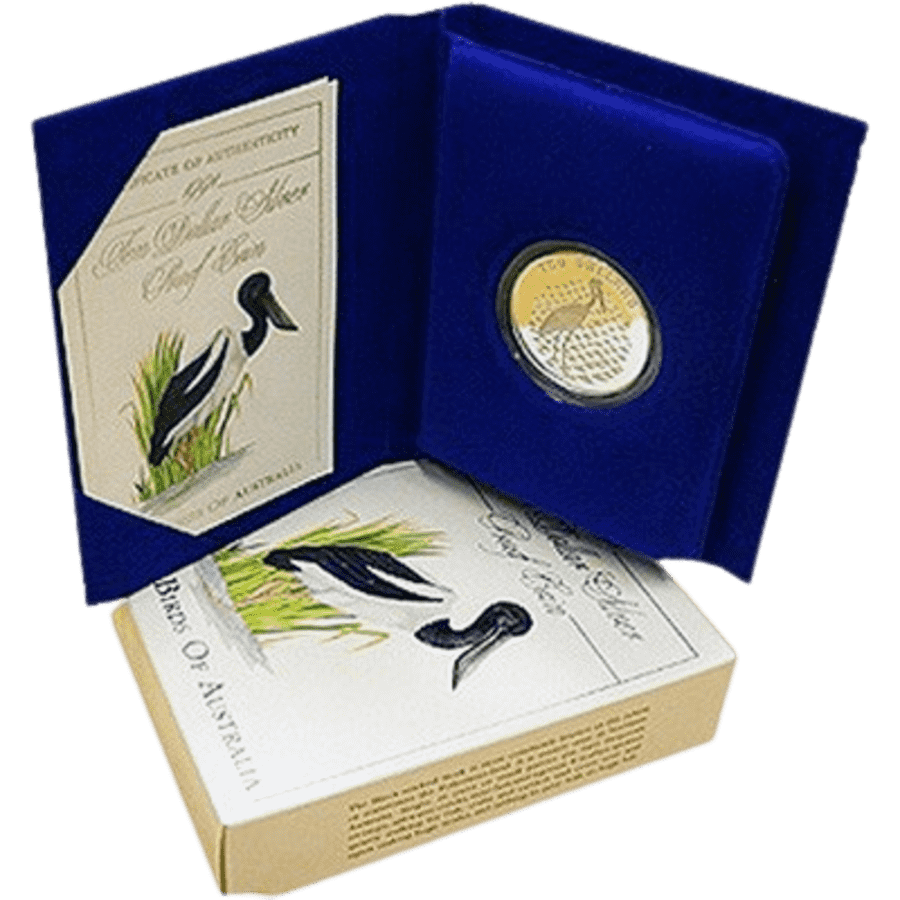 Picture of 1991 $10 Birds of Australia - The Jabiru Silver Proof Coin in Presentation Box