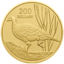 Picture of 2005 Australian 1/2oz Gold $200 Rare Bird Collection Malleefowl Proof Coin in Wooden Box