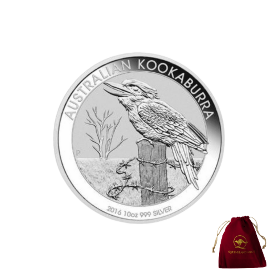 Picture of 2016 10oz Kookaburra Silver Coin Silver Coin w Free Gift Bag