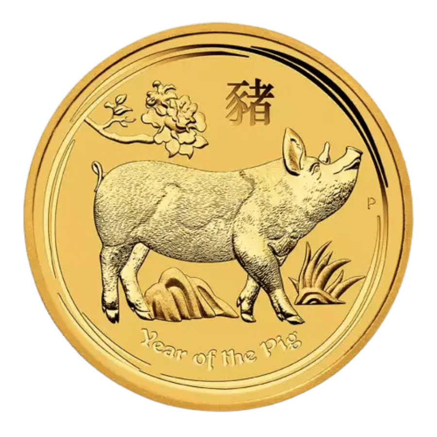 Picture of 2019 1/4oz Lunar Series II Year of the Pig Gold Coin