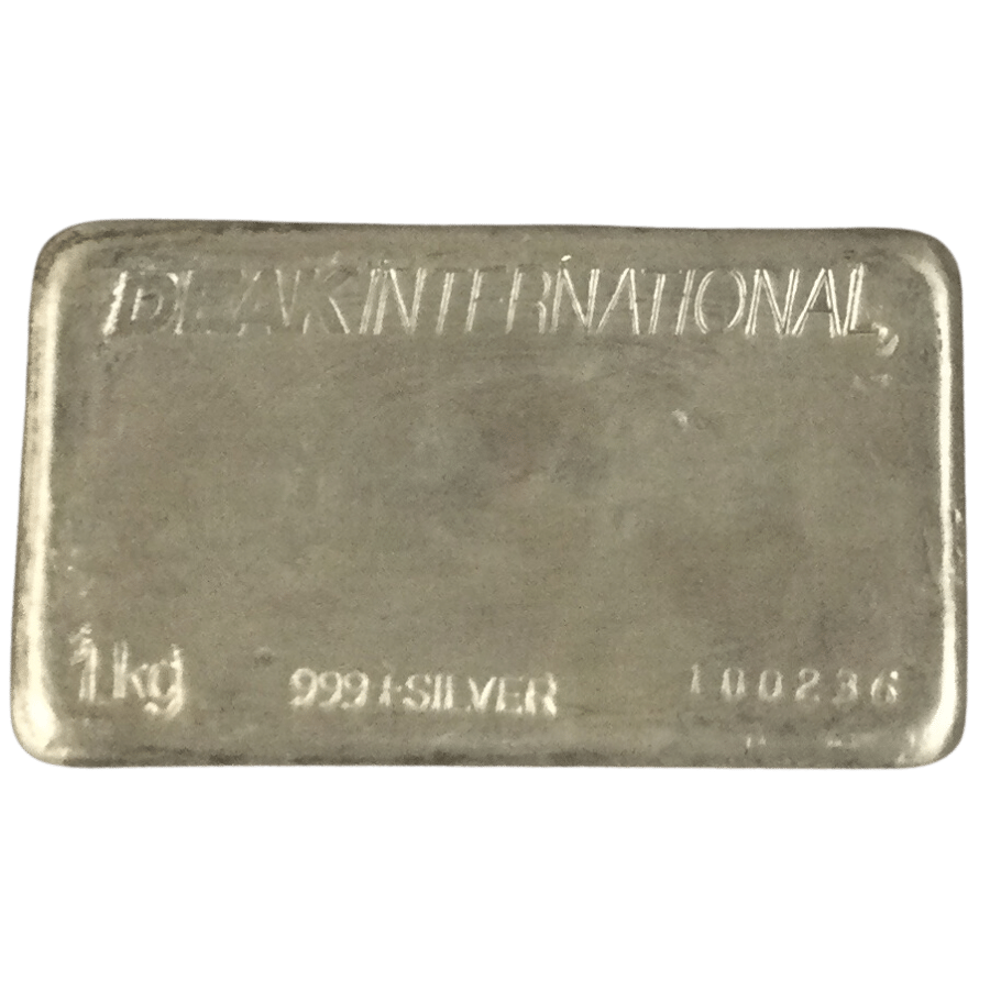 Picture of 1kg Vintage Deak International Silver Cast Bar
