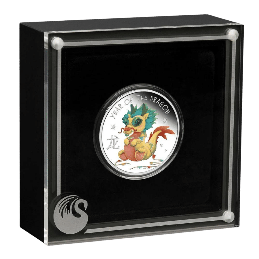 Picture of 2024 1/2oz Baby Dragon Coloured Proof Silver Coin