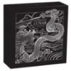 Picture of 2024 1oz Lunar Series III Year of the Dragon Gilded Silver Coin in Presentation Box
