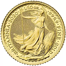 Picture of 2020 1/10th oz Britannia Gold Coin